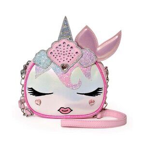 OMG Accessories Gisel‎ Crown Round Crossbody Handbag in Cotton Candy